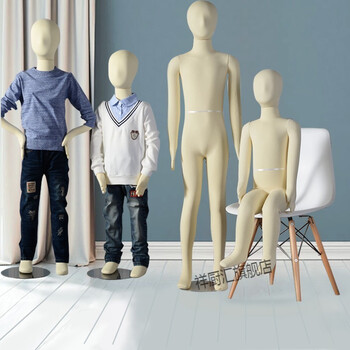 儿童模特道具人台立体裁剪全身软体小孩展示儿童服装店童装模特架5岁