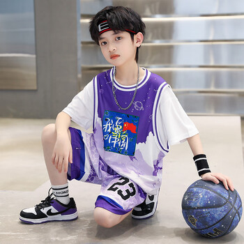 安踏anta男童夏装套装夏季2023新款速干篮球服薄款男孩短袖儿童运动球