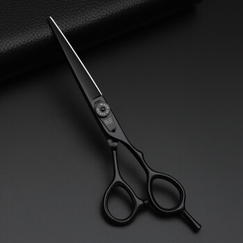 日本火匠美发剪刀发型师理发剪刀套装平剪牙剪打薄无痕剪黑色60寸平剪