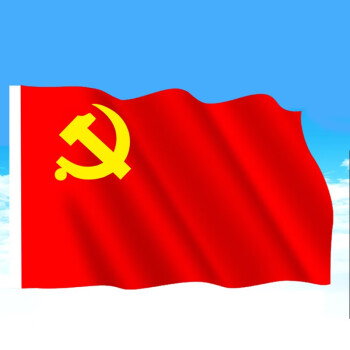 中国国旗五星红旗纳米防水防晒纯色旗可定制 党旗 2号(160*240厘米)