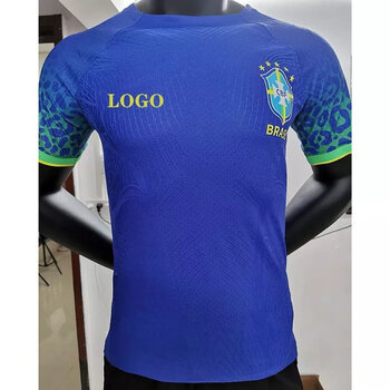 巴西国家队球衣10号内马尔球员版主客场足球服定制球衣球员版客场蓝色