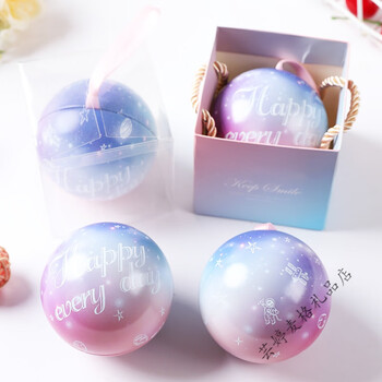 喜糖盒铁盒欧式创意喜糖盒婚庆马口铁圆球形包装铁盒子婚礼糖果礼品盒