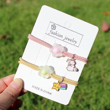 品岱闺蜜手链ins情侣手环小皮筋送女友网红小饰品学生手链生日礼物