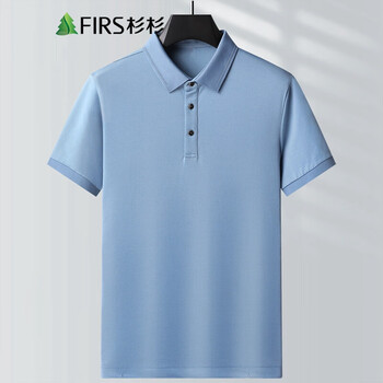 杉杉 短袖polo衫男 父亲节礼物高档春夏季商务休闲男士含桑蚕丝中年