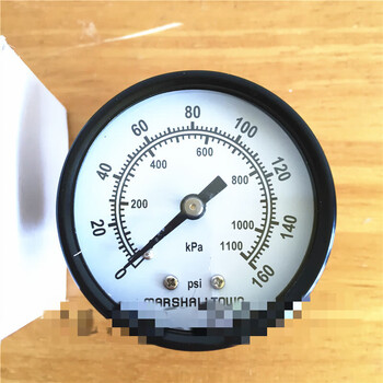 oloey美国marsh马绍恩美标双刻度0~160psi水压表气动气压表压力表