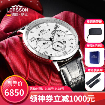 罗臣（LORSSON）男士手表机械表：价格走势稳定，品质优良|查德表商品历史价格走势