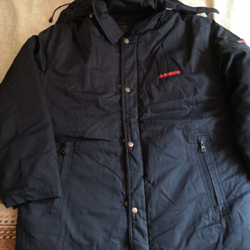 鞍钢工作服棉大衣冬季棉服带帽棉袄寒风服活里活面蓝色加厚大衣藏青色