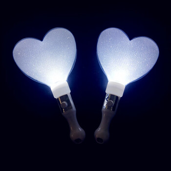 五角星应援灯闪光儿童银光棒荧光棒发出货要三天左右到白色短款爱心