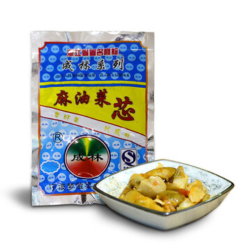 成林榨菜块40g袋装学生榨菜下饭菜香辣咸菜麻油菜芯配粥成林榨菜块50