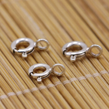 项链扣接头925圆扣手工diy配件材料手链扣头项链挂钩连接扣接头弹簧