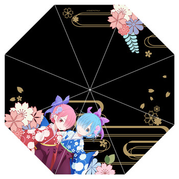 迪士尼星河动漫从零开始异世界的生活拉姆雷姆晴雨伞拉姆雷姆款黑胶布