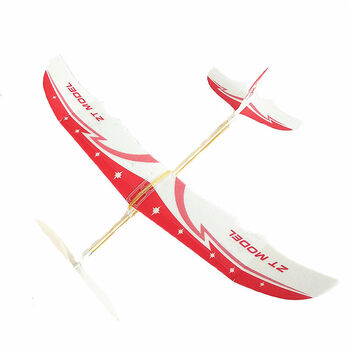 橡皮筋动力飞机航模手抛滑翔飞机中小学生比赛专用橡筋飞机 新雷鸟