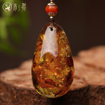 木觉 繁花似锦 波罗的海蜜蜡吊坠女琥珀花珀挂坠水滴玉坠 图片价格品牌报价 京东