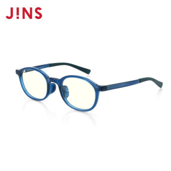 睛姿JINS防蓝光眼镜儿童学生防辐射眼镜看电脑手机TR90眼镜框FPC17A104【2-8岁】 358 海军蓝（有包装）