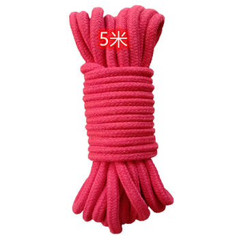 雷帕汀sm棉绳束缚麻绳捆绑绳艺结实耐用大红色5米捆绑绳仅适合绑手