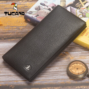 啄木鸟男士钱包长款真皮2024新款牛皮大容量头层牛皮薄款皮夹青年卡包