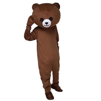 网红熊人偶服装布朗熊卡通玩偶服抖音熊行走发传单套装演出道具服微笑