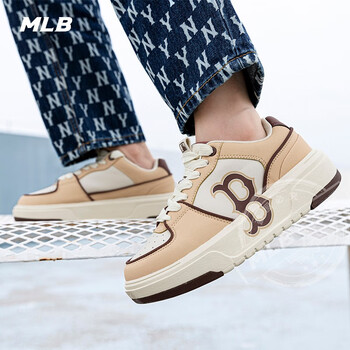 mlb官方 男女运动学长鞋子波士顿红袜队厚底增高休闲板鞋3asxca12n-43