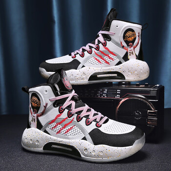 驭帅品牌篮球鞋全城棉花糖减震回弹全城球鞋运动鞋白黑红36