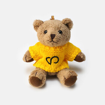 曼影萌趣迷你泰迪熊公仔钥匙扣创意汽车钥匙链可爱卡通小熊毛绒玩具