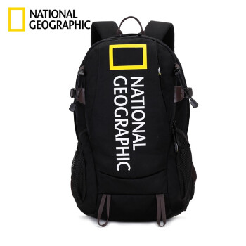 国家地理National Geographic双肩包户外旅行包防泼水背包15.6英寸笔记本电脑包 黑色