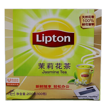 lipton立顿茉莉花茶100包200g小包袋泡装茉莉花茶包立顿茶包花茶