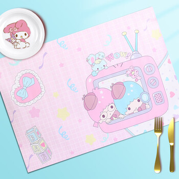 餐布学生可爱卡通小学生餐垫学校儿童餐桌垫隔热垫一年级桌布防水防油