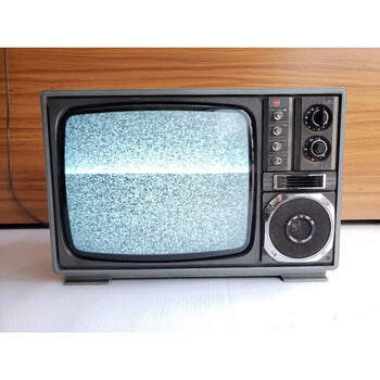 黑白电视机 老式电视老式黑白电视机怀旧复古影视道具摆件古董老物件