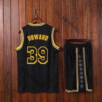 湖人队篮球服定制男一套学生比赛球服魔兽霍华德39号球衣套装透气