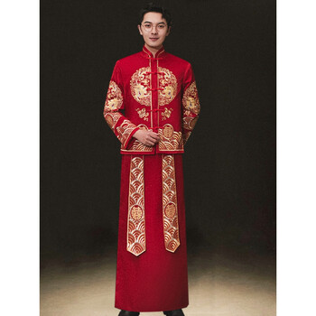 秀禾服情侣装秀禾服2022新款结婚新娘礼服情侣中式婚纱秀和服女新式男