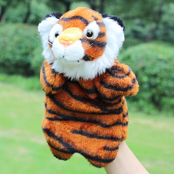 手偶白色海狮大号毛绒手指偶动物手套玩偶海洋儿童讲故事布偶 老虎