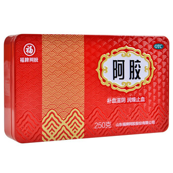福胶 福牌阿胶阿胶块 250g 滋阴 润燥止血 用于眩晕心悸 心烦失眠 肺燥咳嗽 一盒装