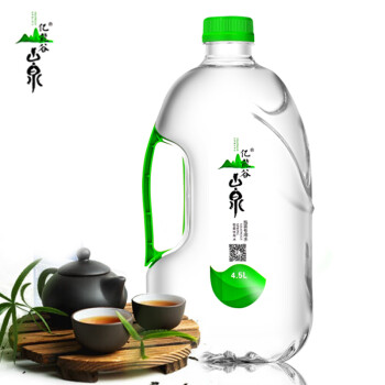 亿龙谷山泉 饮用天然山泉水 矿泉质 泡茶专用山泉水 4.5L 单桶装