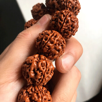 【桃花诺】干刷包浆24mm双龙大金刚菩提子手串男大珠子文玩菩提手持