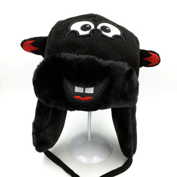 甄萌帽子男冬季帽女韩版加厚潮棉户外东北保暖卡通可爱青年骑车帽海绵