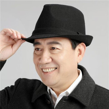 礼帽绅士帽男中老年礼帽男大檐绅士帽复古上海滩帽子英伦羊毛呢加厚