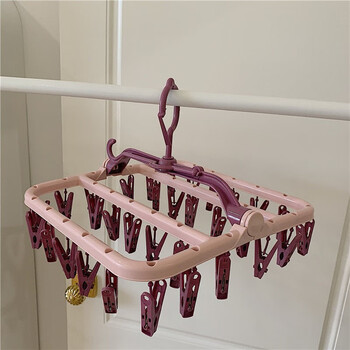 nsyca多夹子晾衣架家用晾袜子神器学生婴儿衣物挂钩架子宿舍用晒袜架