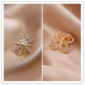 防走光卡扣胸针女收腰神器胸口腰围改小别针衣服固定高档气质扣子幸运