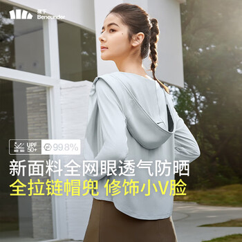 蕉下(beneunder)防晒衣女款防紫外线户外皮肤风衣透气防晒服夏季AS10124 银河灰 M