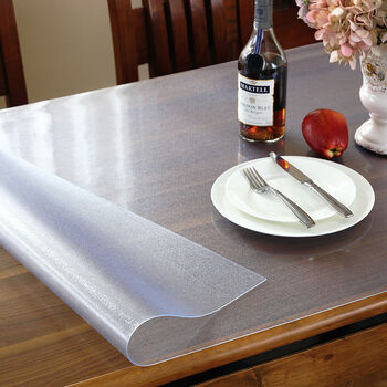 新品软玻璃加厚桌布防水防烫塑料台布茶几餐桌垫透明磨砂水晶20磨砂