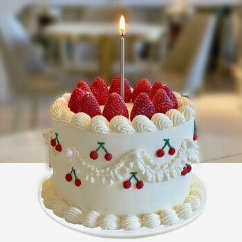 塑胶仿真生日蛋糕模型样品网红卡通水果皇冠新款假2021定制紫红色草莓