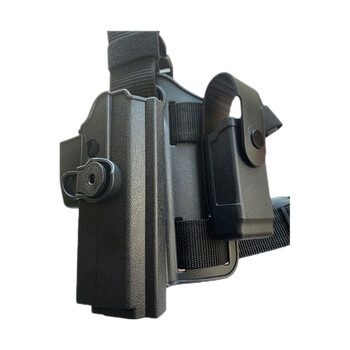 快拔枪套腿部多功能92改腰腿两用 快把92式绑腿枪套弹夹套 92g经典款