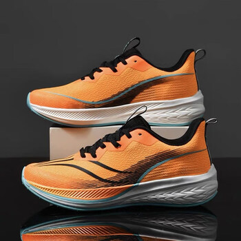 赤兔6pro运动鞋男减震跑步鞋青少年学生跑鞋超轻新款竞速透ln荧光亮橙