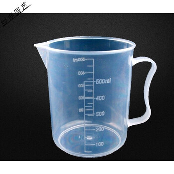 塑料量杯加厚浇水壶带刻度塑料量杯透明浇花水壶水量筒量杯500毫升