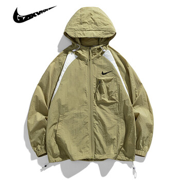 耐克顿防晒衣男潮流夏季宽松透气防紫外线外套户外运动防晒服大地色s