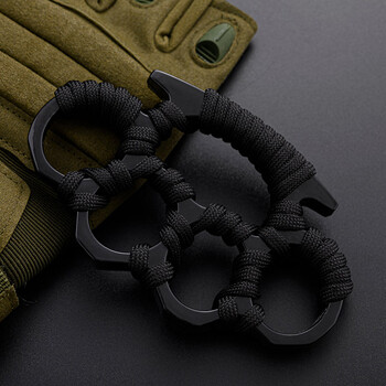 防身便携式器材指虎四指拳套合法自卫用品摩瑞迪 锌合金黑色敢死队绕