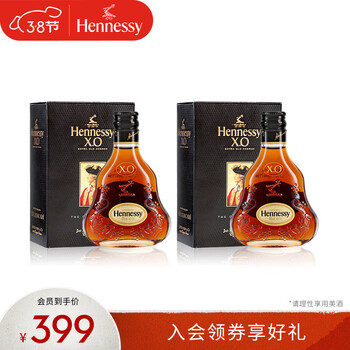 轩尼诗（Hennessy）【官方直营】轩尼诗XO干邑白兰地 50mL 2瓶 法国进口洋酒