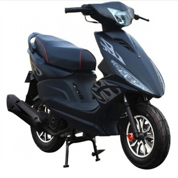 全新国四鬼火摩托车125cc宽胎鬼火摩托车街车燃油踏板车助力车 黑色