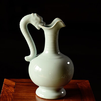 玉松汝瓷观音瓶38cm花瓶陶瓷百荷瓶38cm汝州原产地汝瓷虎尊38cm汝窑