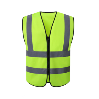 瓮小贝交反光安背心网眼工地黄马甲环卫工作服衣服logo印字 荧光黄